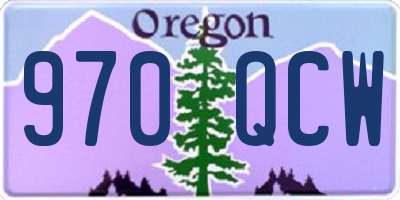 OR license plate 970QCW