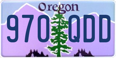 OR license plate 970QDD