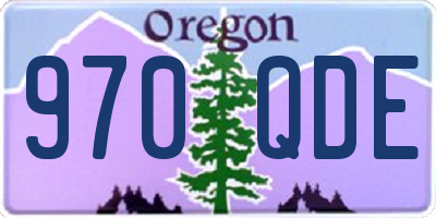 OR license plate 970QDE