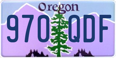 OR license plate 970QDF