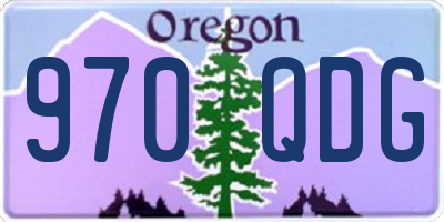 OR license plate 970QDG