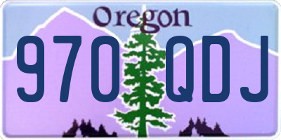 OR license plate 970QDJ