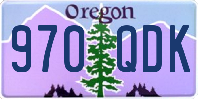 OR license plate 970QDK