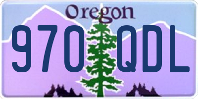 OR license plate 970QDL