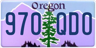 OR license plate 970QDO