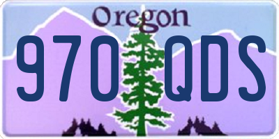 OR license plate 970QDS