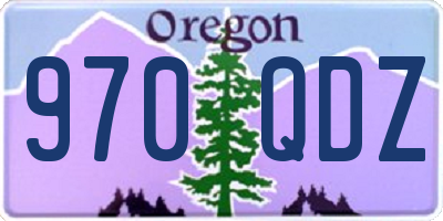 OR license plate 970QDZ