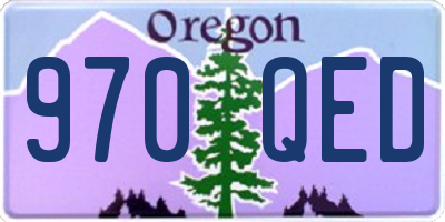 OR license plate 970QED