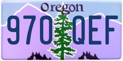 OR license plate 970QEF