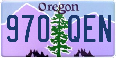 OR license plate 970QEN
