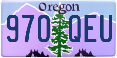 OR license plate 970QEU