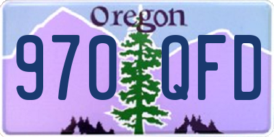 OR license plate 970QFD
