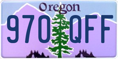 OR license plate 970QFF
