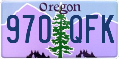 OR license plate 970QFK