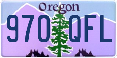 OR license plate 970QFL