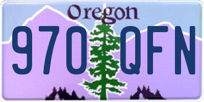 OR license plate 970QFN