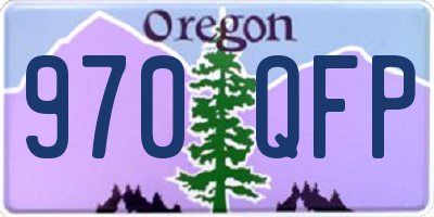 OR license plate 970QFP