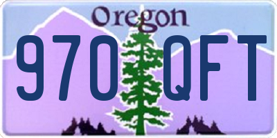 OR license plate 970QFT