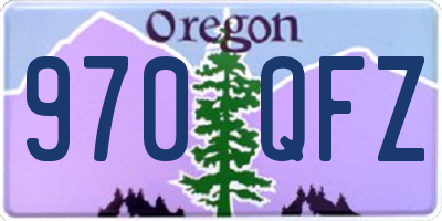 OR license plate 970QFZ