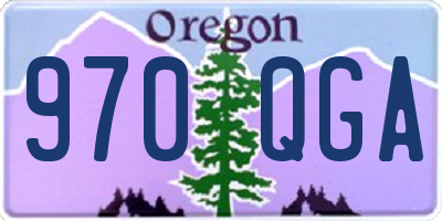 OR license plate 970QGA