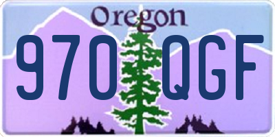 OR license plate 970QGF