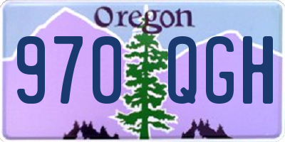 OR license plate 970QGH