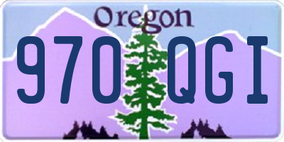 OR license plate 970QGI