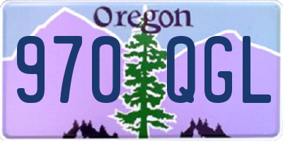 OR license plate 970QGL