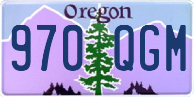 OR license plate 970QGM