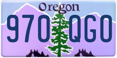 OR license plate 970QGO