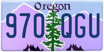 OR license plate 970QGU