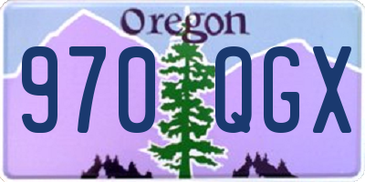 OR license plate 970QGX