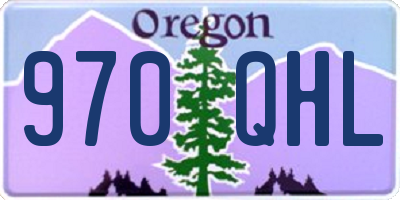 OR license plate 970QHL