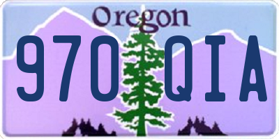 OR license plate 970QIA