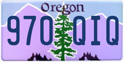 OR license plate 970QIQ