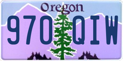 OR license plate 970QIW
