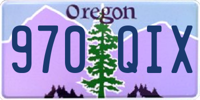 OR license plate 970QIX