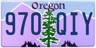 OR license plate 970QIY