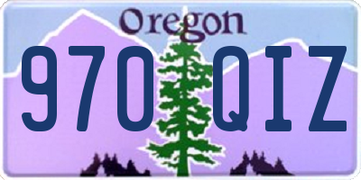 OR license plate 970QIZ