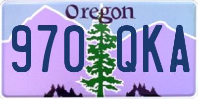 OR license plate 970QKA