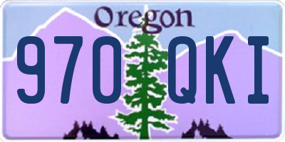 OR license plate 970QKI