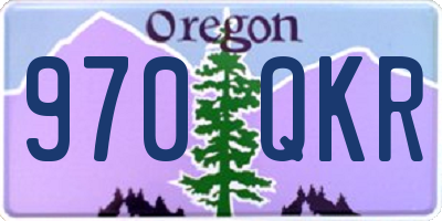 OR license plate 970QKR