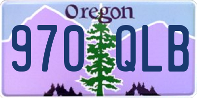 OR license plate 970QLB