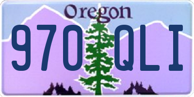 OR license plate 970QLI