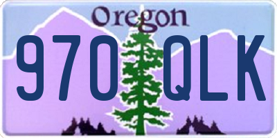 OR license plate 970QLK
