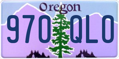 OR license plate 970QLO