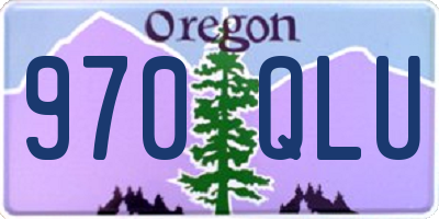 OR license plate 970QLU