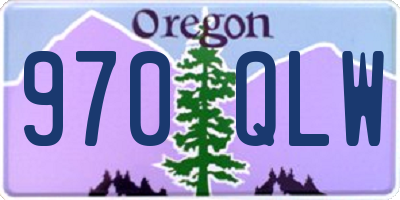 OR license plate 970QLW