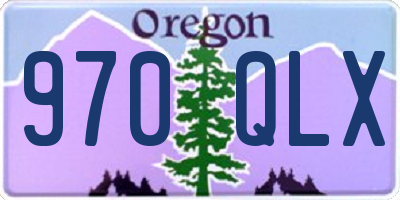 OR license plate 970QLX