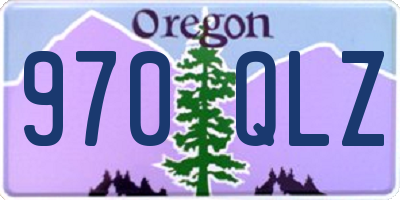 OR license plate 970QLZ